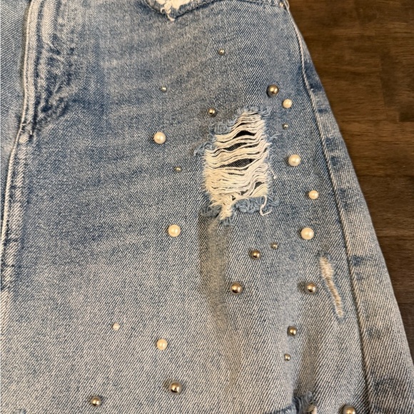 Beaded denim skirt Zara small - Picture 2 of 6
